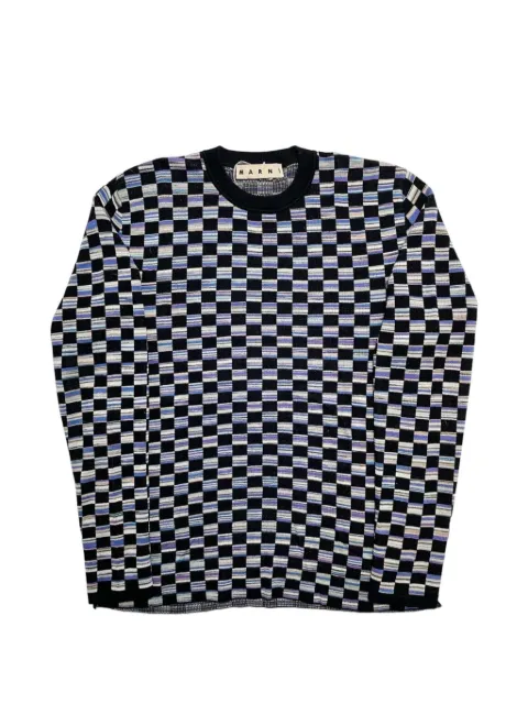 Marni checkerboard-knit sweater