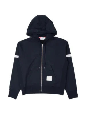 Junya Watanabe MAN Stripe Pattern Hoodie | Blue | FARFETCH