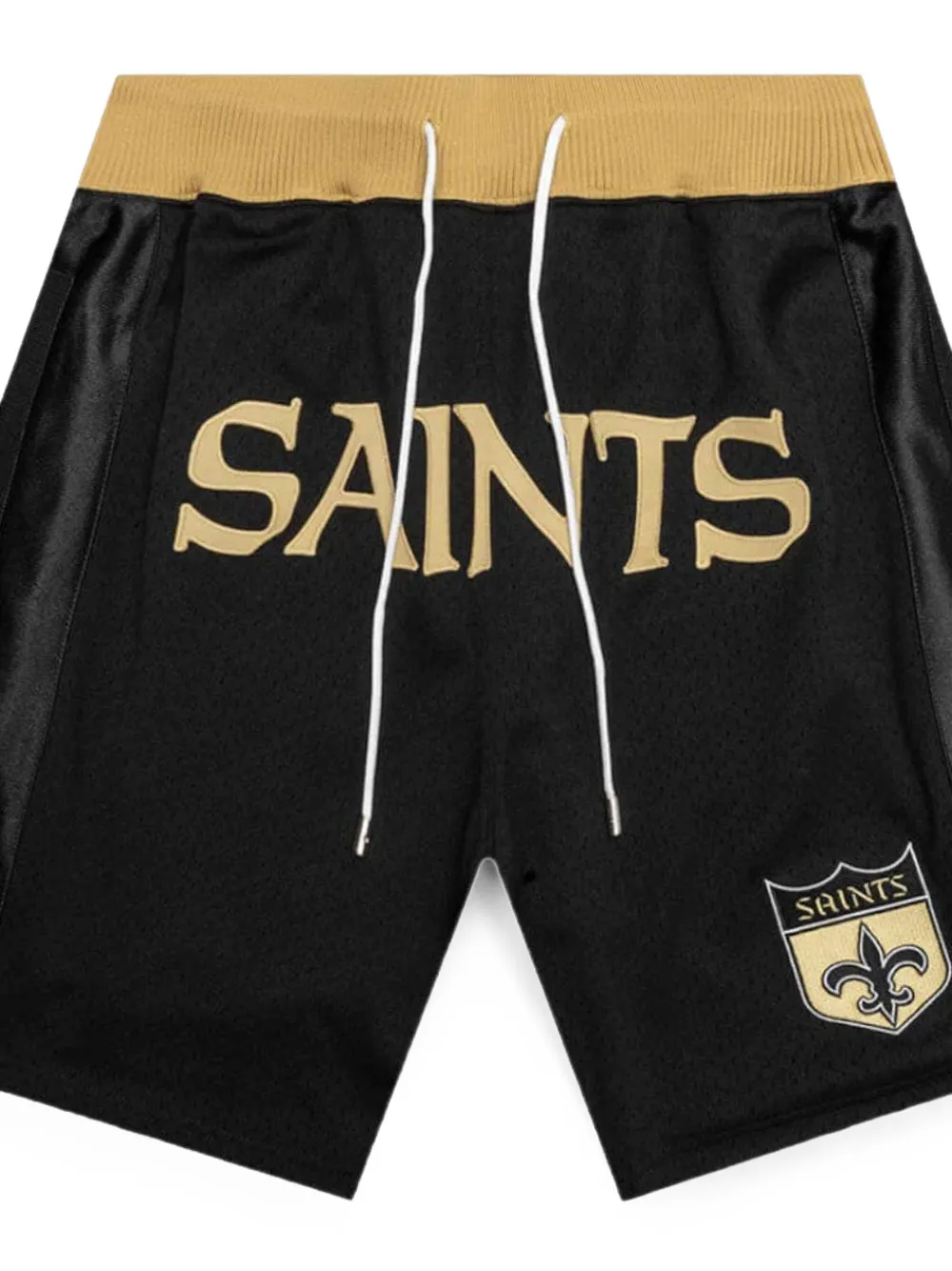 Just Don z Mitchell & Ness shorts met logo-patch Zwart