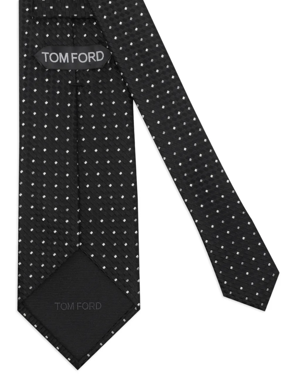 TOM FORD Stropdas met stippen Zwart
