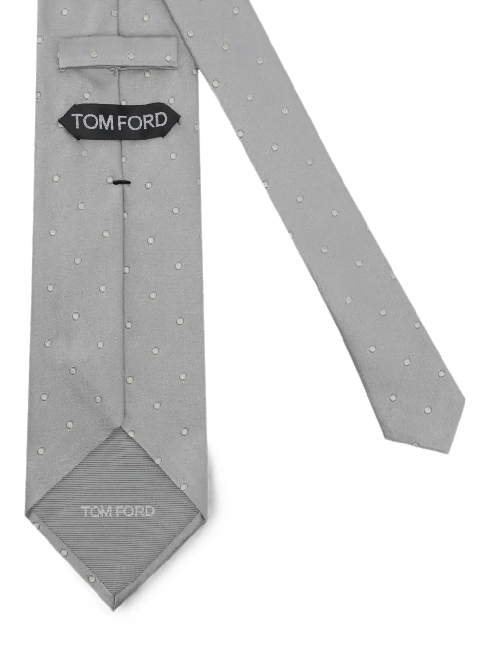 TOM FORD Stropdas met stippen Grijs