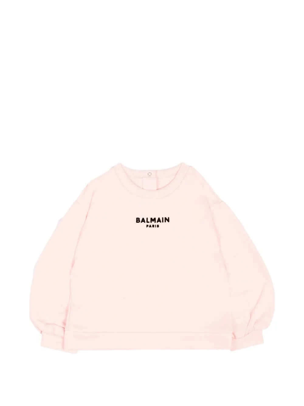 Balmain Kids logo-print cotton sweater - Rosa