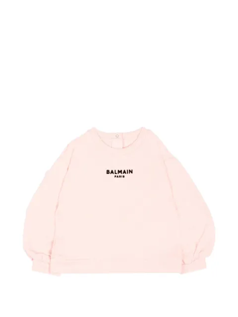 Balmain Kids pull en coton à logo imprimé