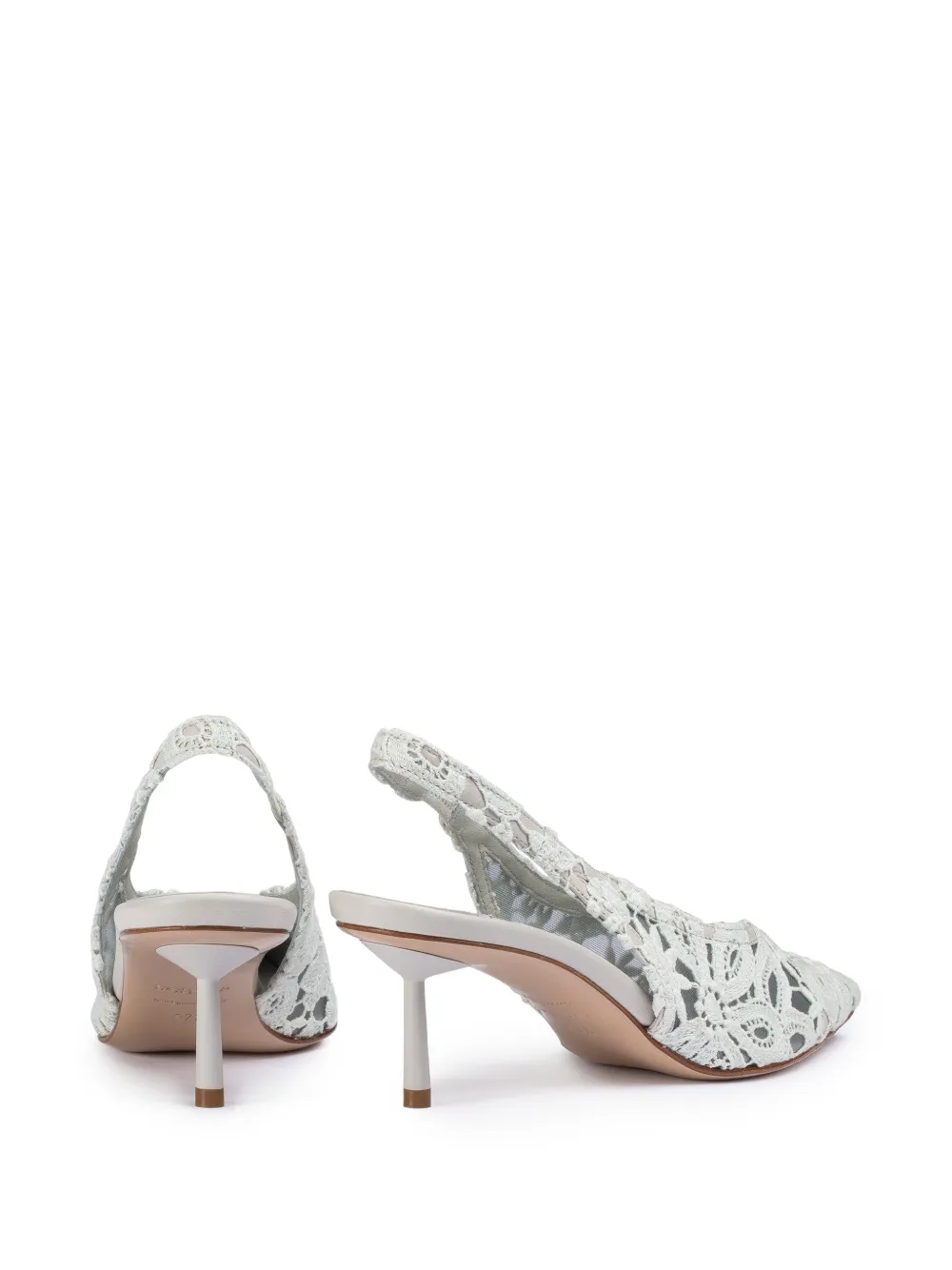 Le Silla Clivage lace slingback pumps Wit