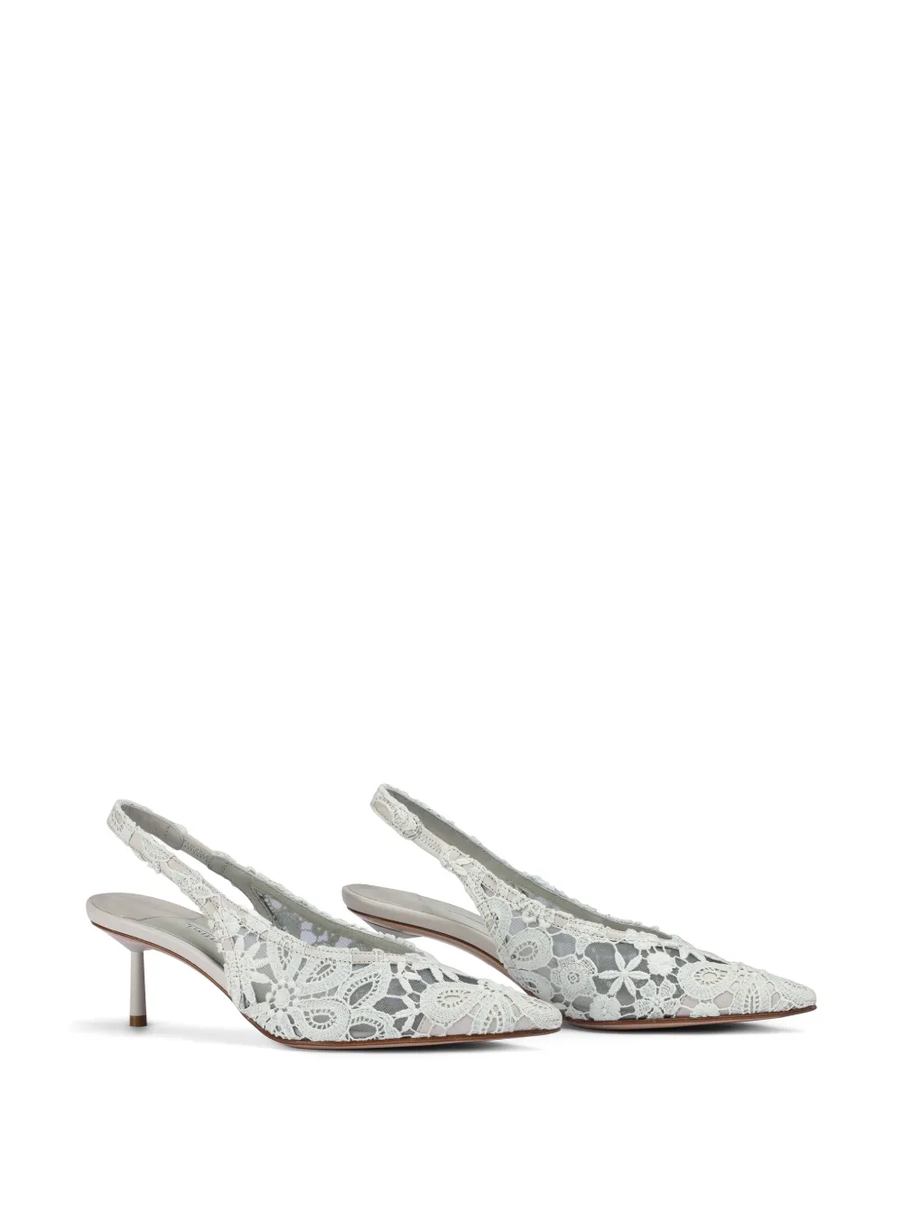 Le Silla Clivage lace slingback pumps Wit