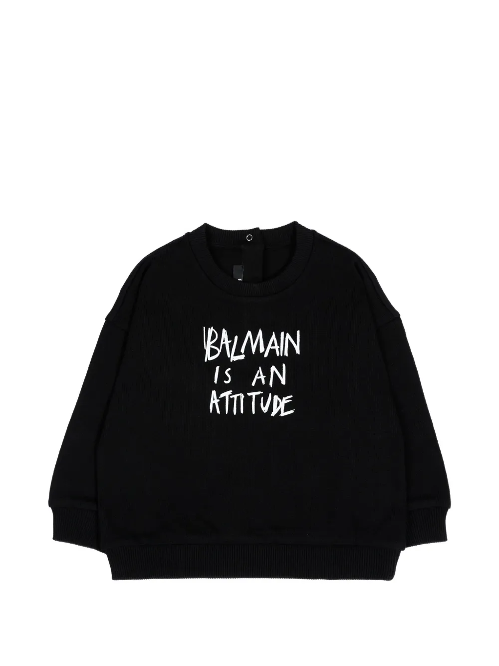 Balmain Kids slogan-print sweater - Nero