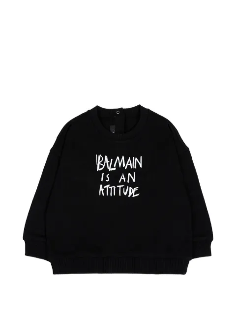 Balmain Kids pull à slogan imprimé