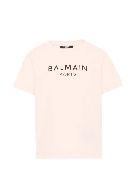 Balmain Kids playera con logo estampado