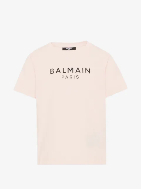 Balmain Kids 로고 프린트 티셔츠