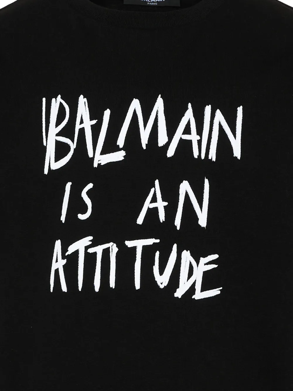 Balmain Kids T-shirt met tekst Zwart