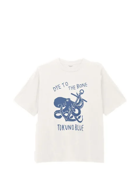 Momotaro octopus-print cotton T-shirt
