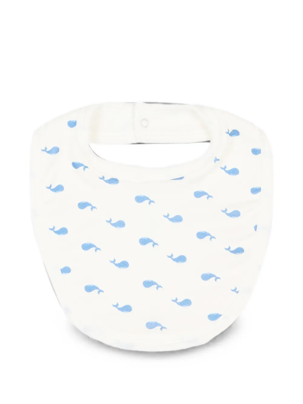 Petit Bateau Twee gestreepte slabbetjes met walvis-print Blauw