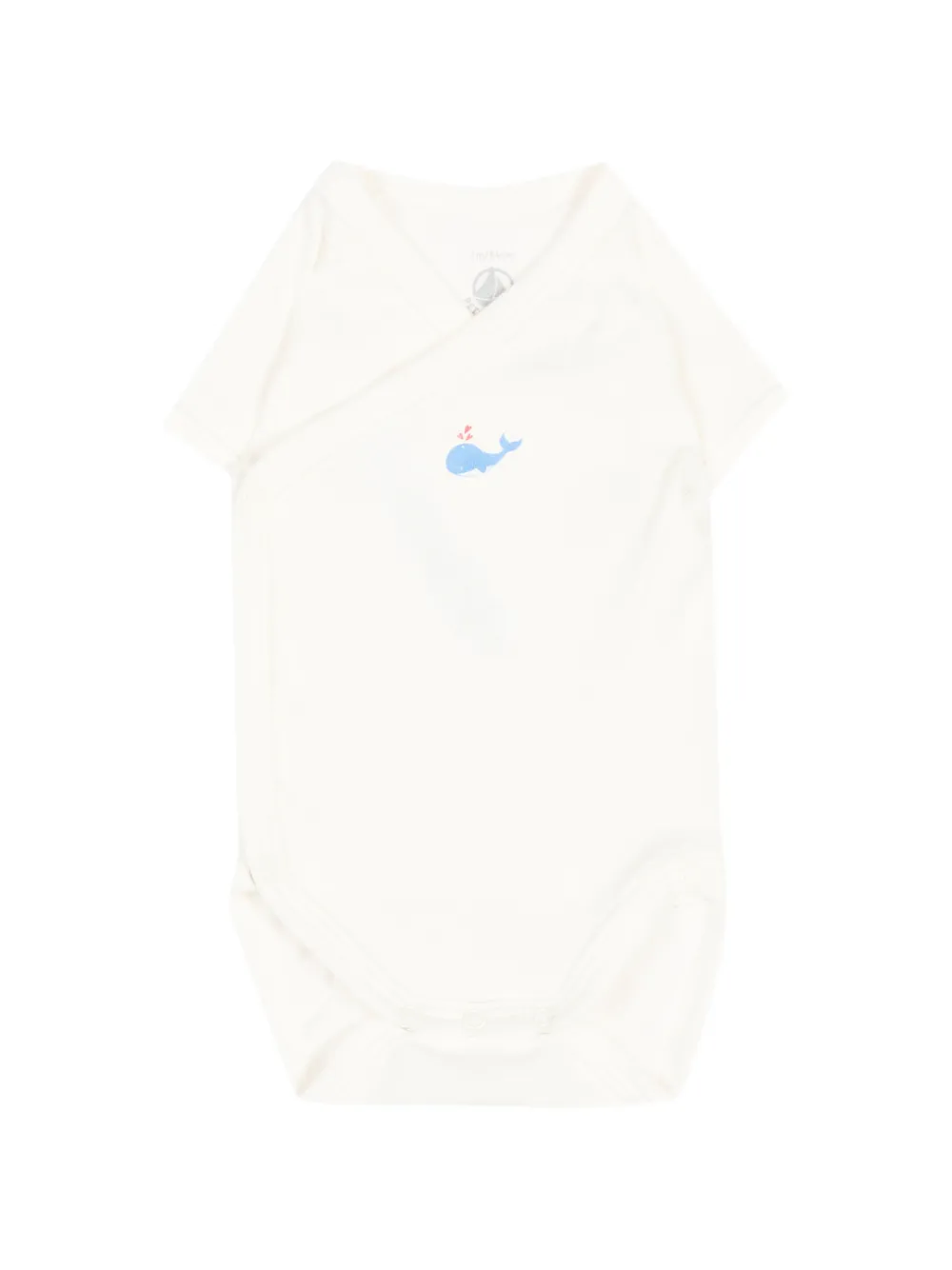 Petit Bateau Drie rompers met walvis-print Wit