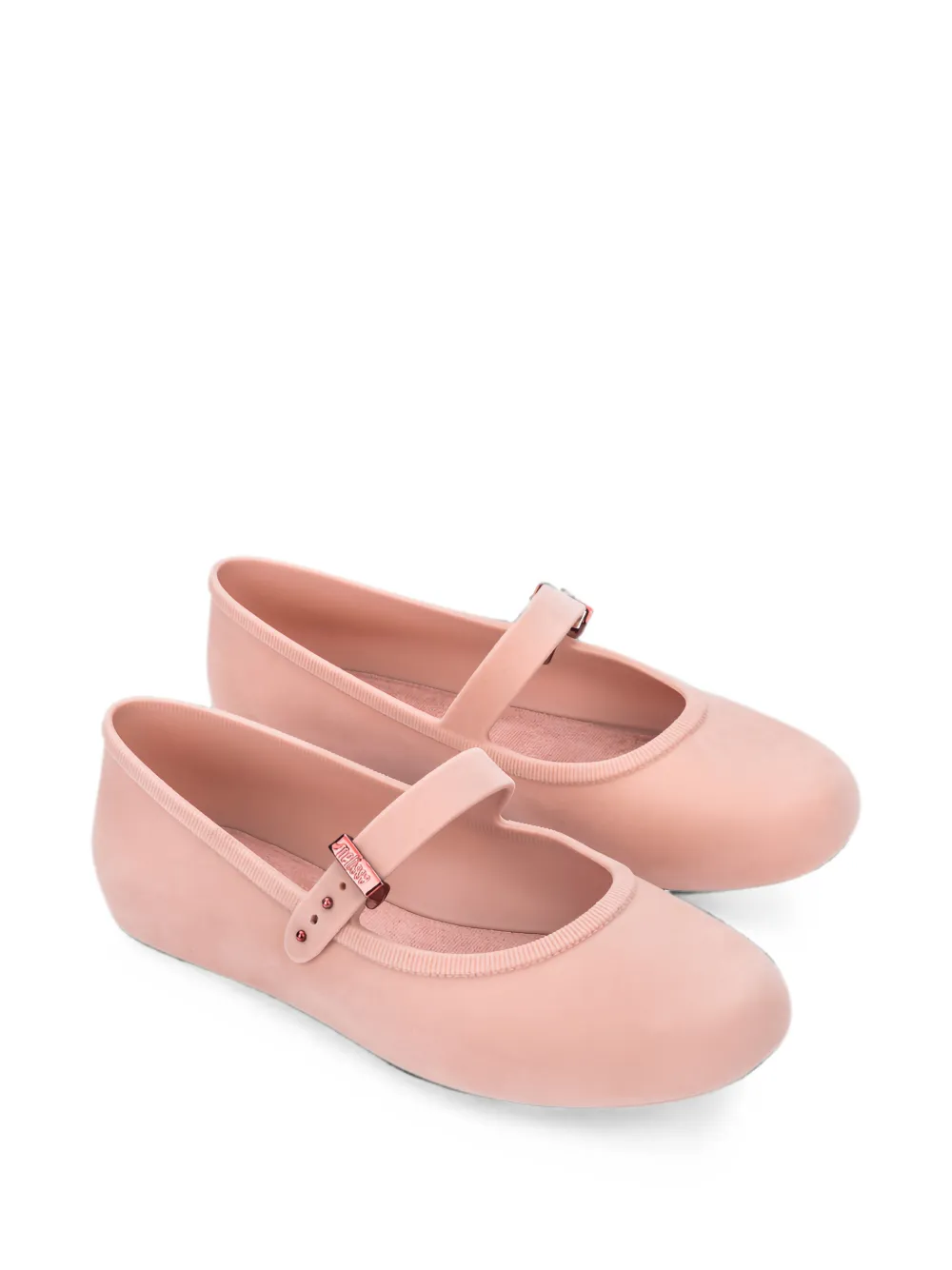 Melissa Soft ballerina's met fluwelen effect en gespsluiting Roze