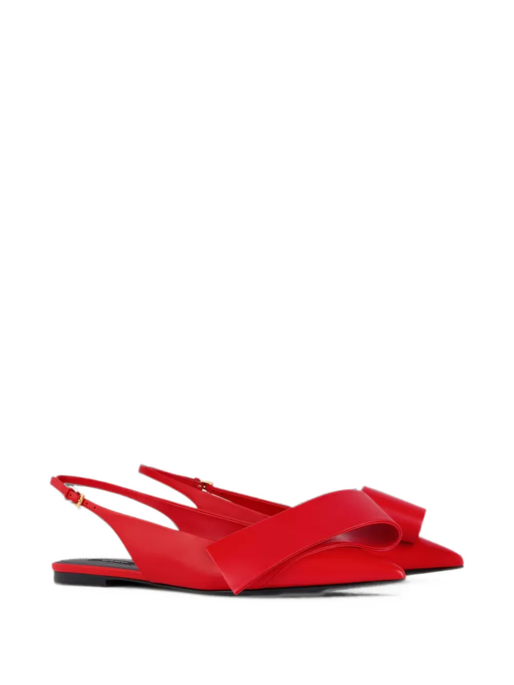 Givenchy twisted-ribbon slingback ballet flats Rood