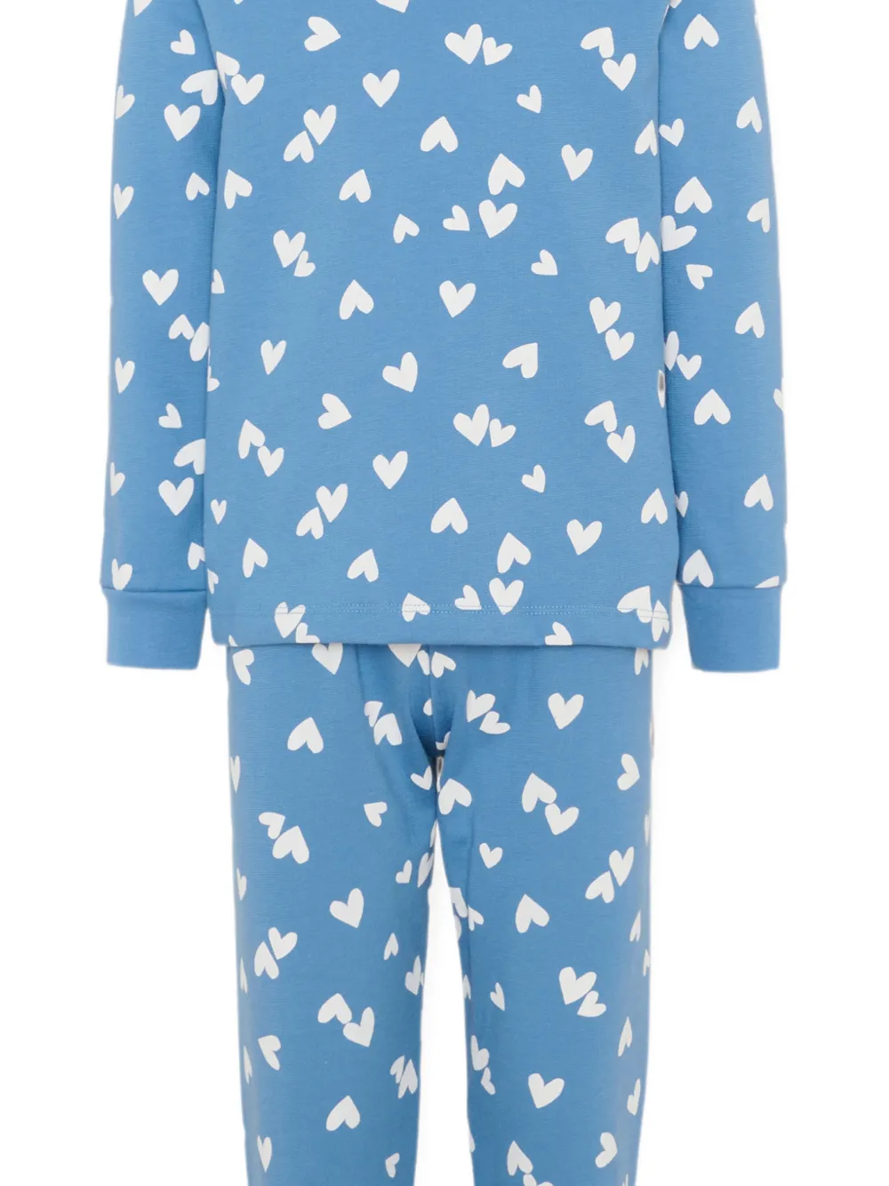 Petit Bateau Pyjama met hartprint Blauw