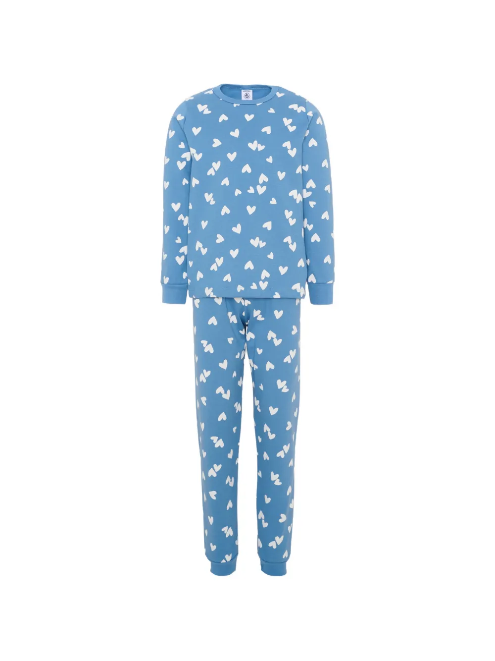 Petit Bateau heart-print pajamas - Blau