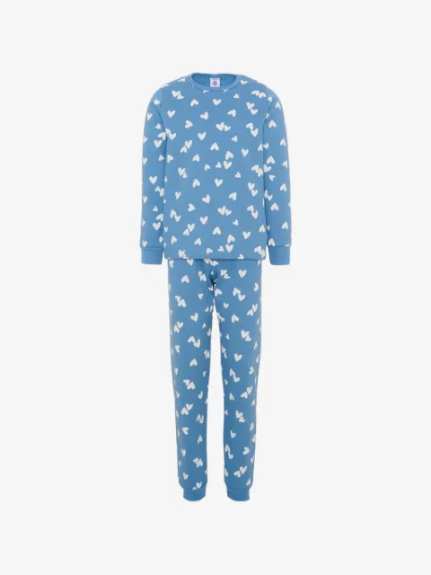 Petit Bateau heart-print pajamas