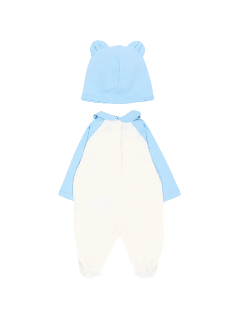 Balmain Kids Katoenen romperset met dieren-print Beige