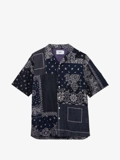Momotaro camisa con estampado de cachemira