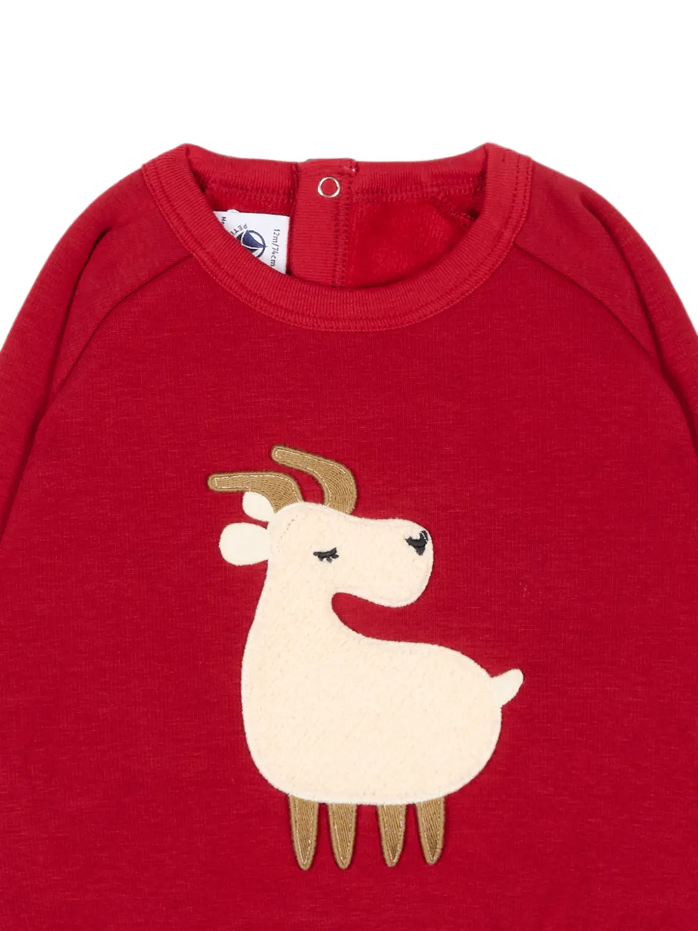 Petit Bateau Sweater met dierenpatch Rood
