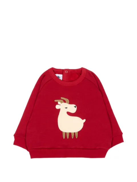 Petit Bateau animal-patch sweatshirt