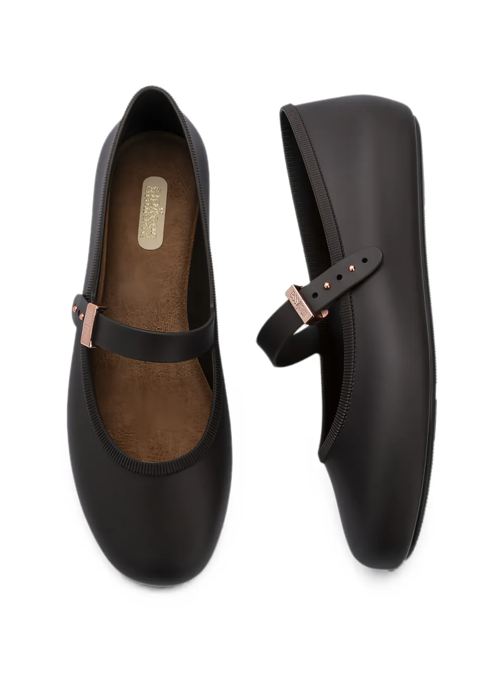 Melissa Soft ballerina's met gespsluiting Zwart