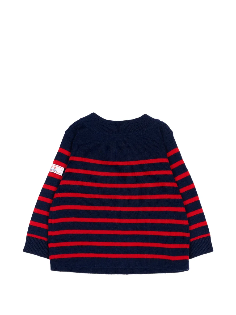 Petit Bateau Gestreepte trui met knoopdetail Blauw
