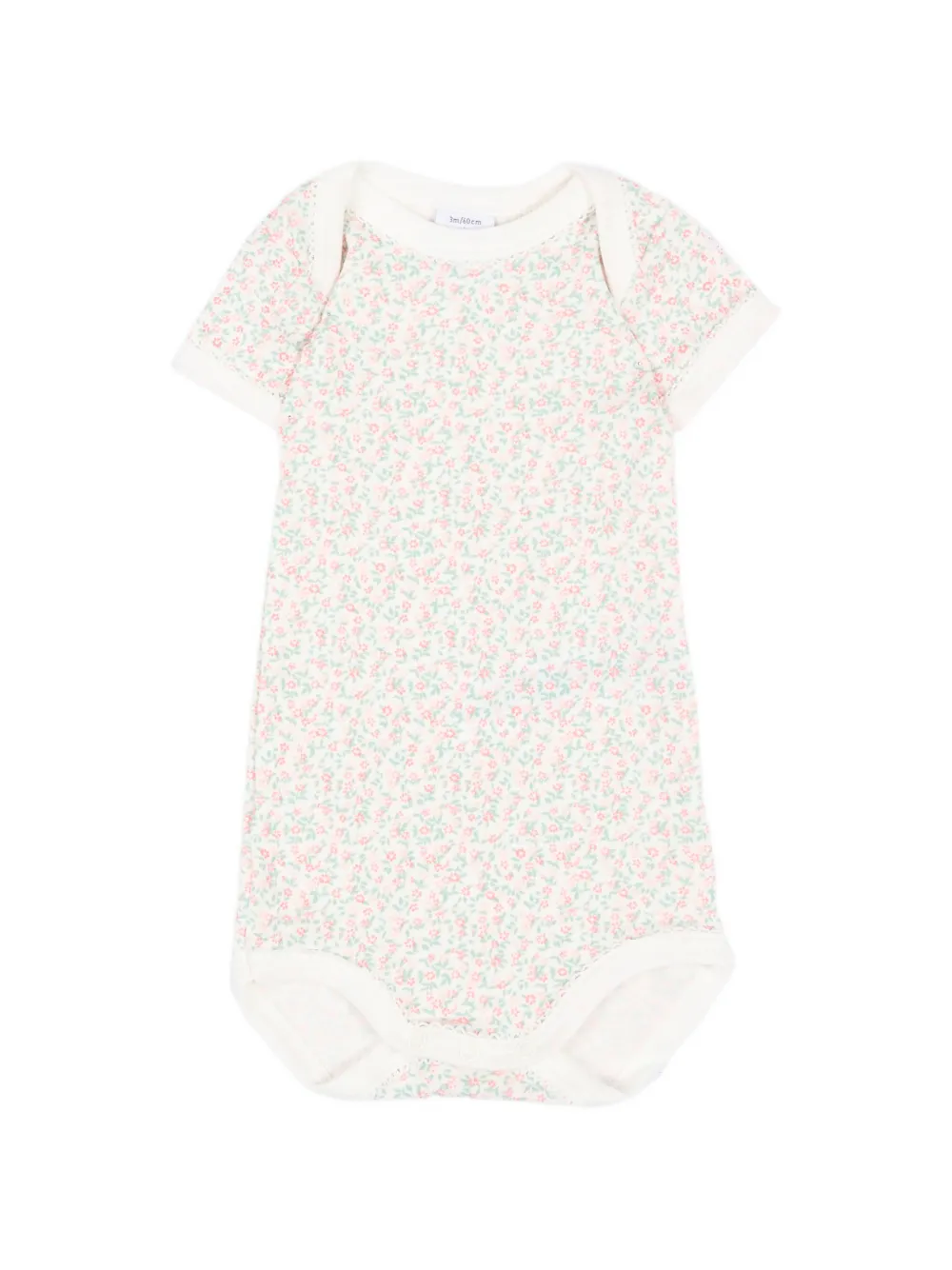 Petit Bateau Drie rompers met bloemen-print en strik-detail Beige