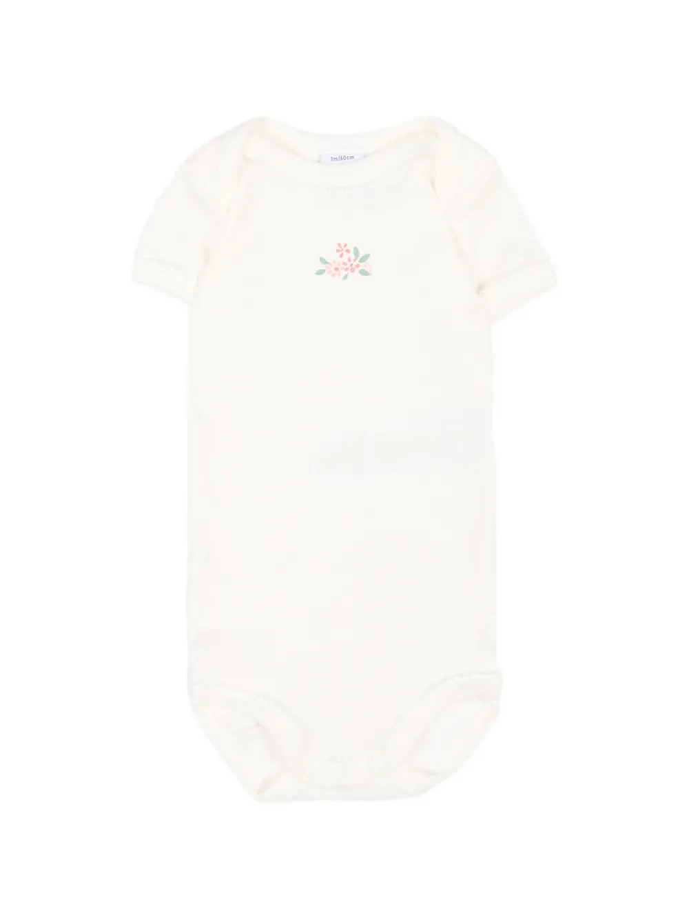 Petit Bateau Drie rompers met bloemen-print en strik-detail Beige