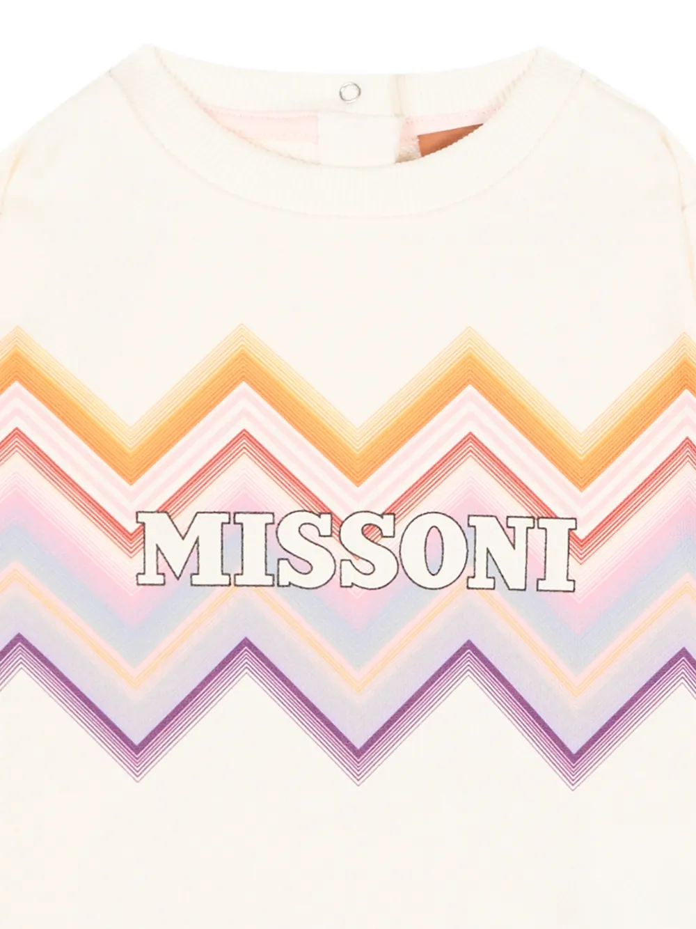 Missoni Kids Sweater met zigzag-print en logo-print Beige