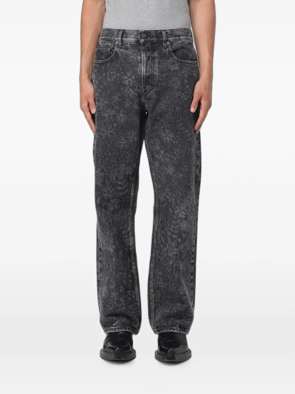 Golden Goose 플로럴 패턴 진 | 블랙 | Image 1