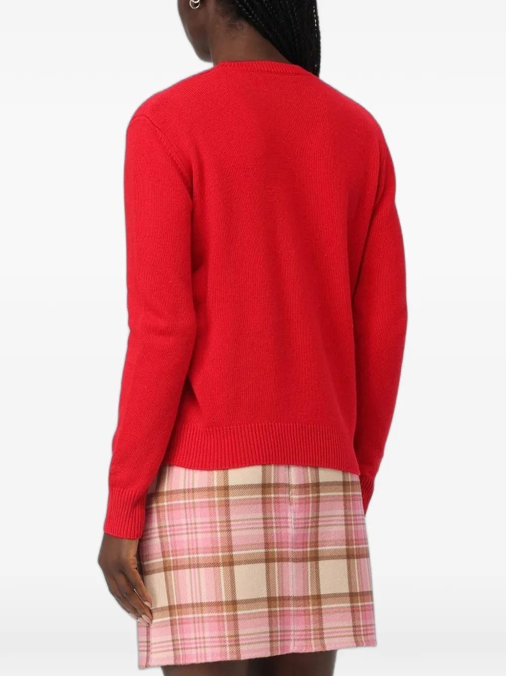 MC2 Saint Barth Sweater met borduurwerk en ronde hals Rood
