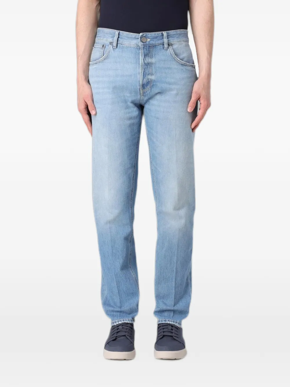 PT Torino faded-effect straight-leg jeans - Blu