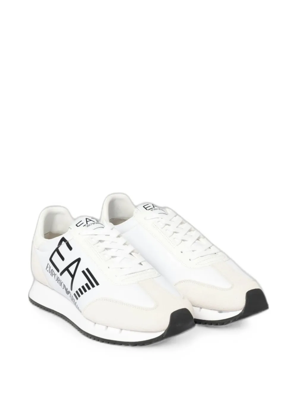 Ea7 Emporio Armani logo-print panelled sneakers Wit