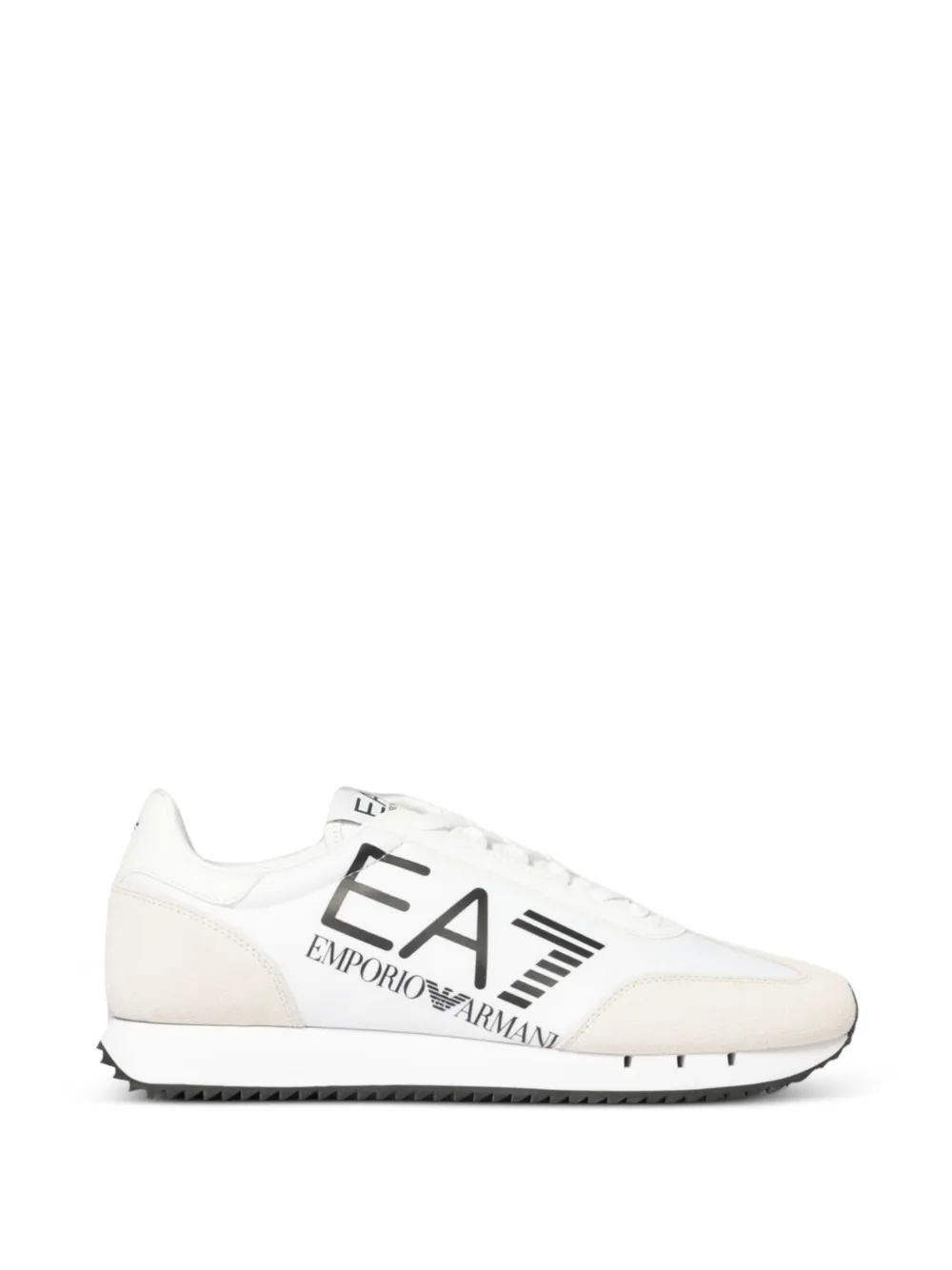Ea7 Emporio Armani logo-print panelled sneakers - Bianco