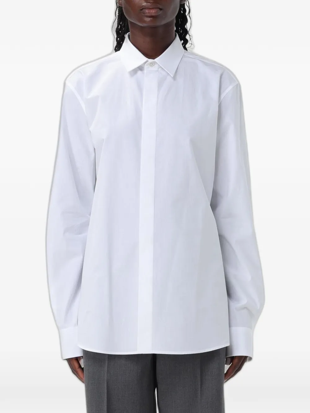 Valentino Garavani long-sleeve cotton shirt - Weiß