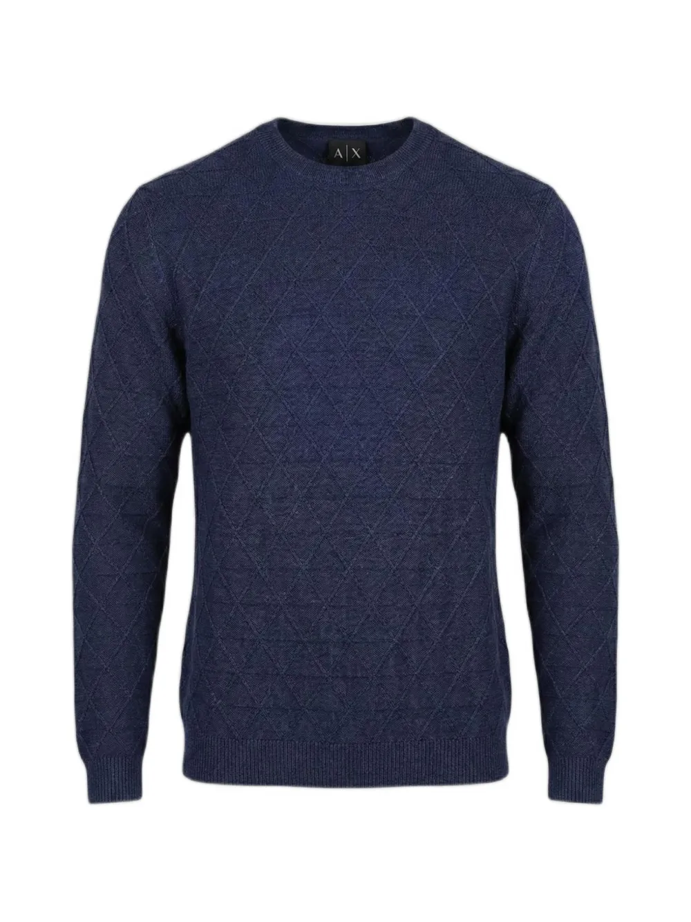 Emporio Armani diamond-knit sweater - Blau