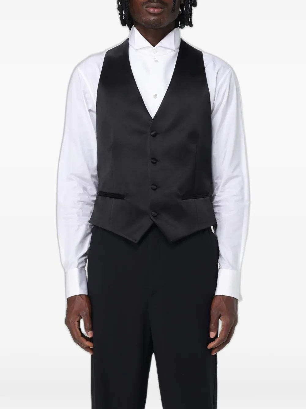 Emporio Armani button-down waistcoat - Black