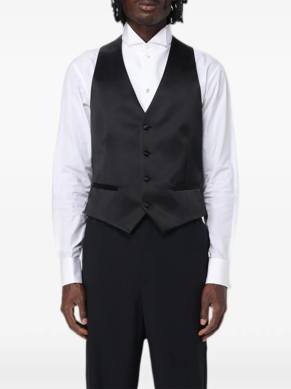 Emporio Armani button-down waistcoat - Schwarz