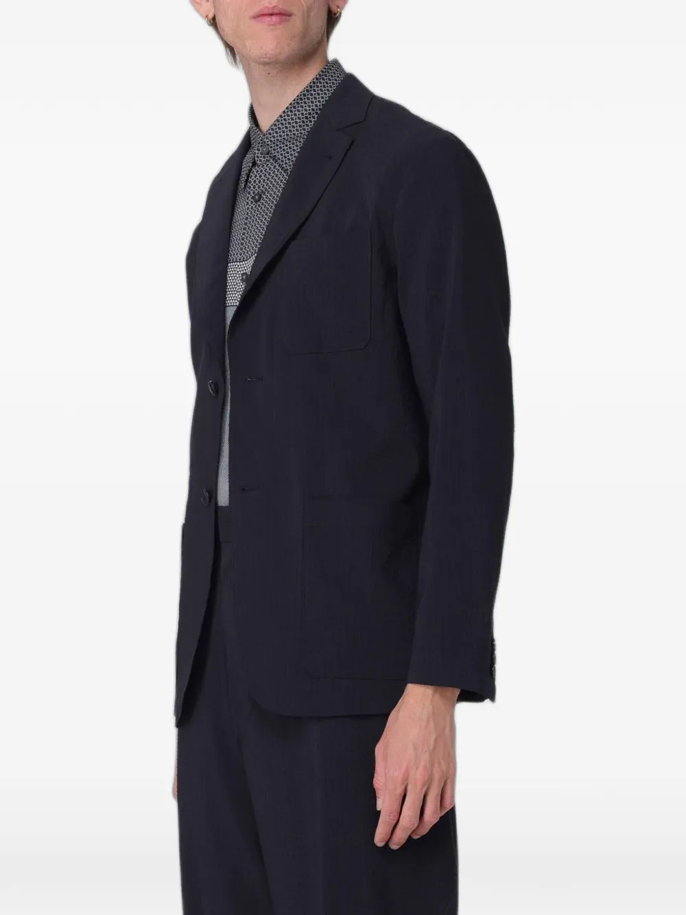 Armani Exchange Blazer met enkele rij knopen Blauw