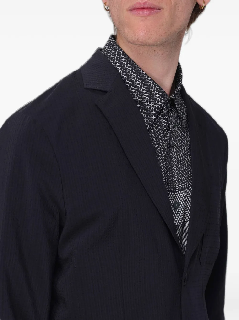 Armani Exchange Blazer met enkele rij knopen Blauw