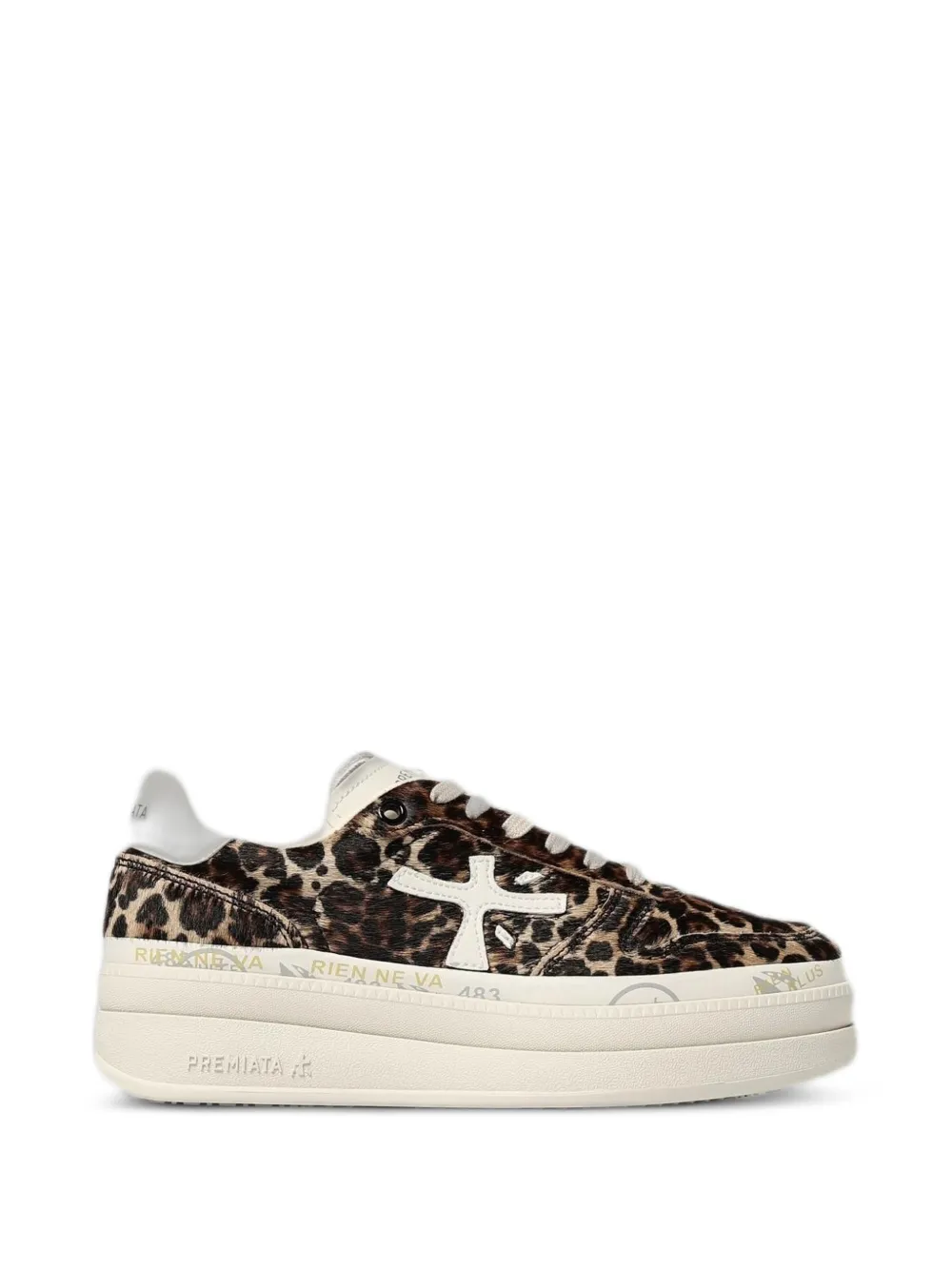Premiata leopard-print platform sneakers Bruin
