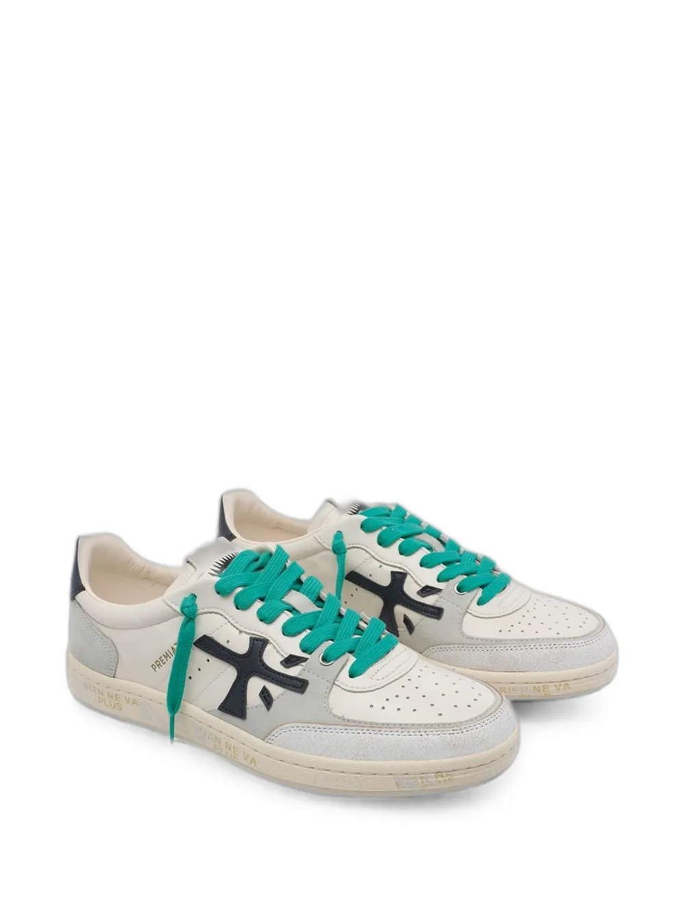 Premiata Clay logo-patch sneakers Beige