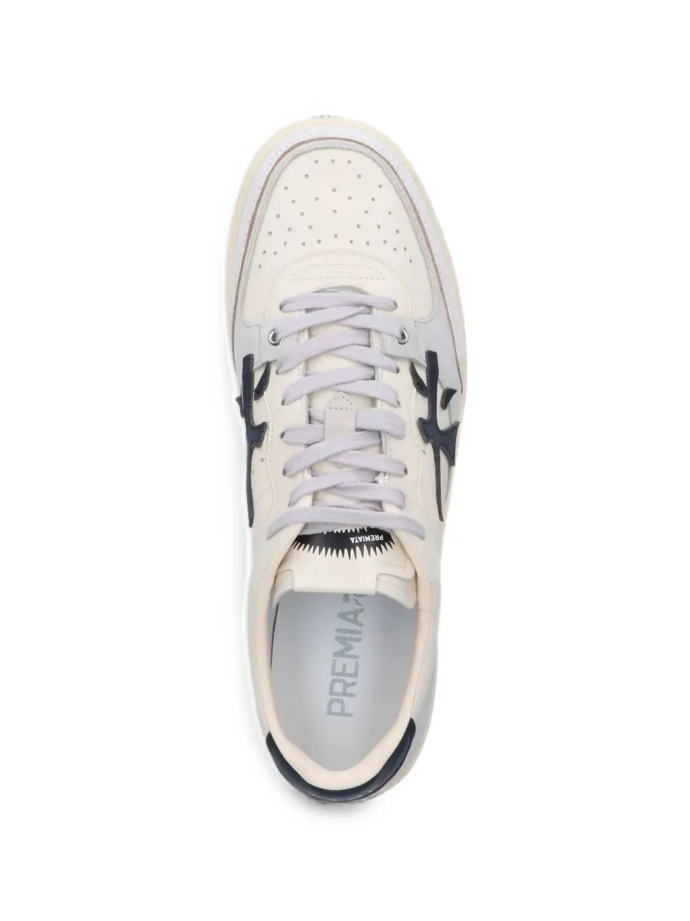 Premiata Clay logo-patch sneakers Beige