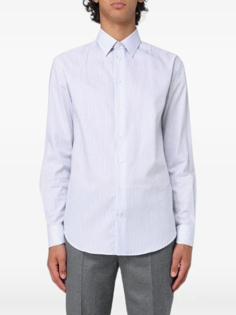 Emporio Armani camisa de algodón con rayas estampadas
