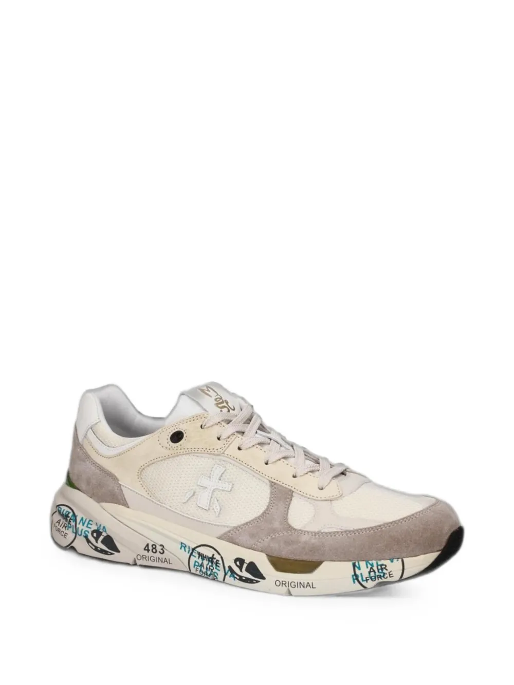 Premiata Mase panelled sneakers Beige