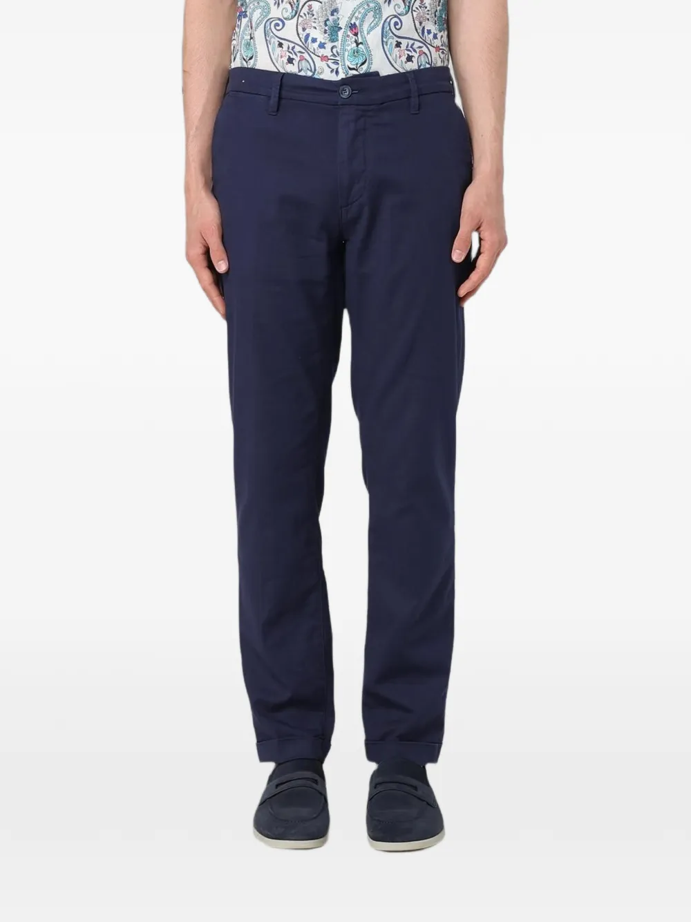 Re-Hash logo-patch chino trousers - Blau