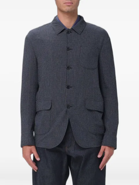 Emporio Armani check-pattern single-breasted blazer