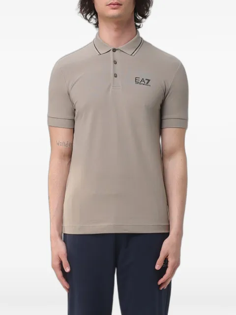 Ea7 Emporio Armani playera tipo polo manga corta con logo estampado
